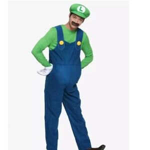 Super Mario Luigi Adult Costume - Size L/XL